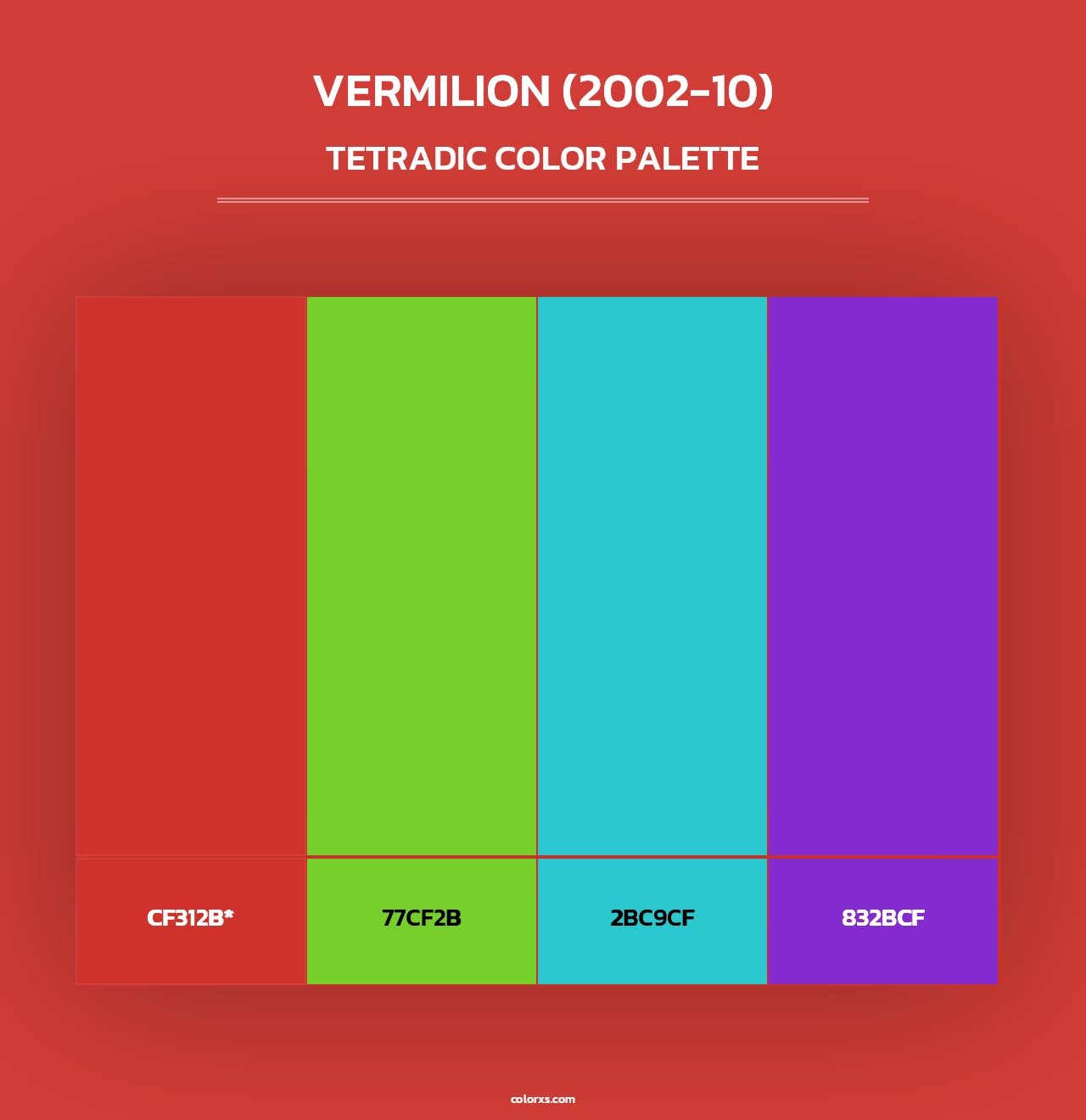Vermilion (2002-10) - Tetradic Color Palette