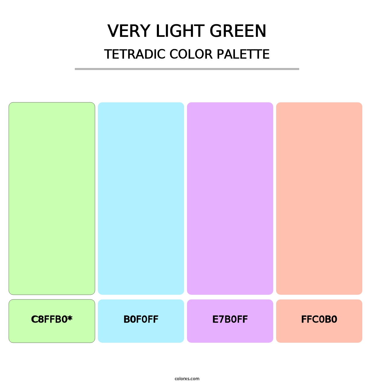 Very Light Green - Tetradic Color Palette