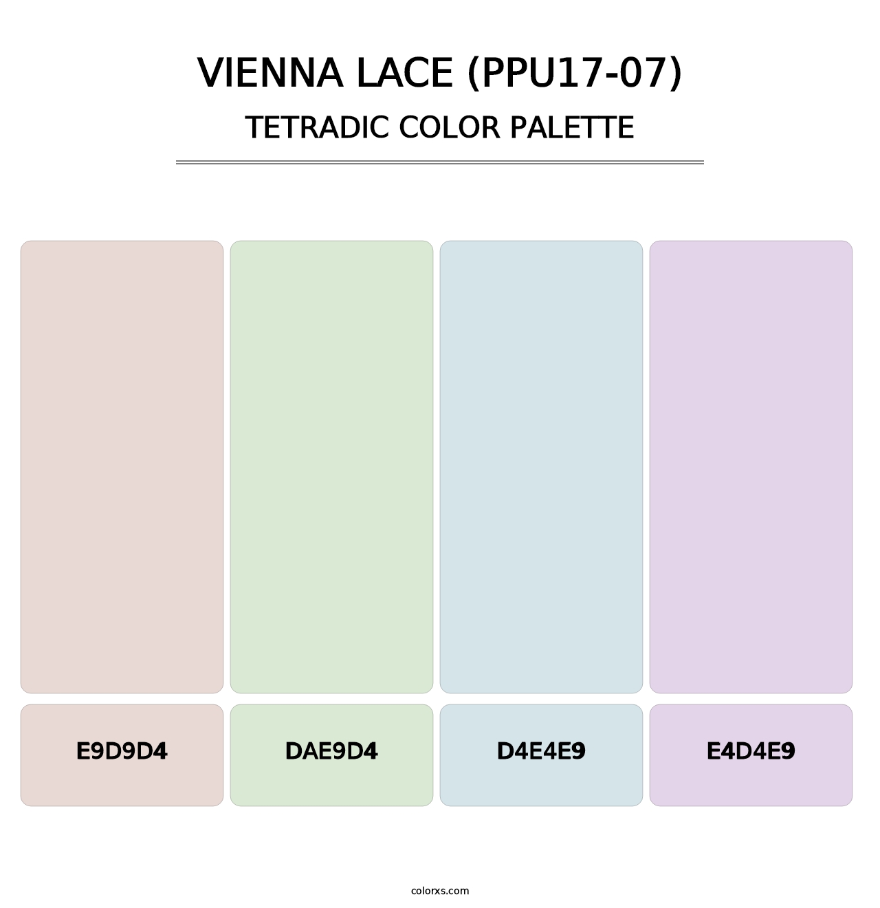 Vienna Lace (PPU17-07) - Tetradic Color Palette