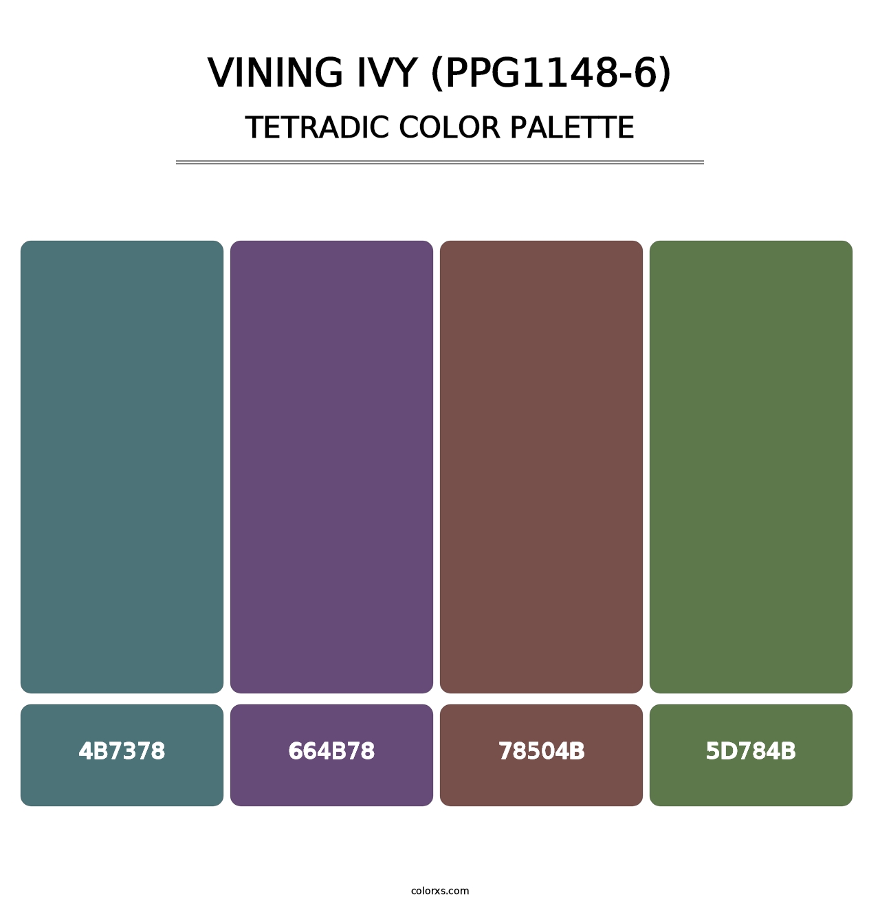 Vining Ivy (PPG1148-6) - Tetradic Color Palette