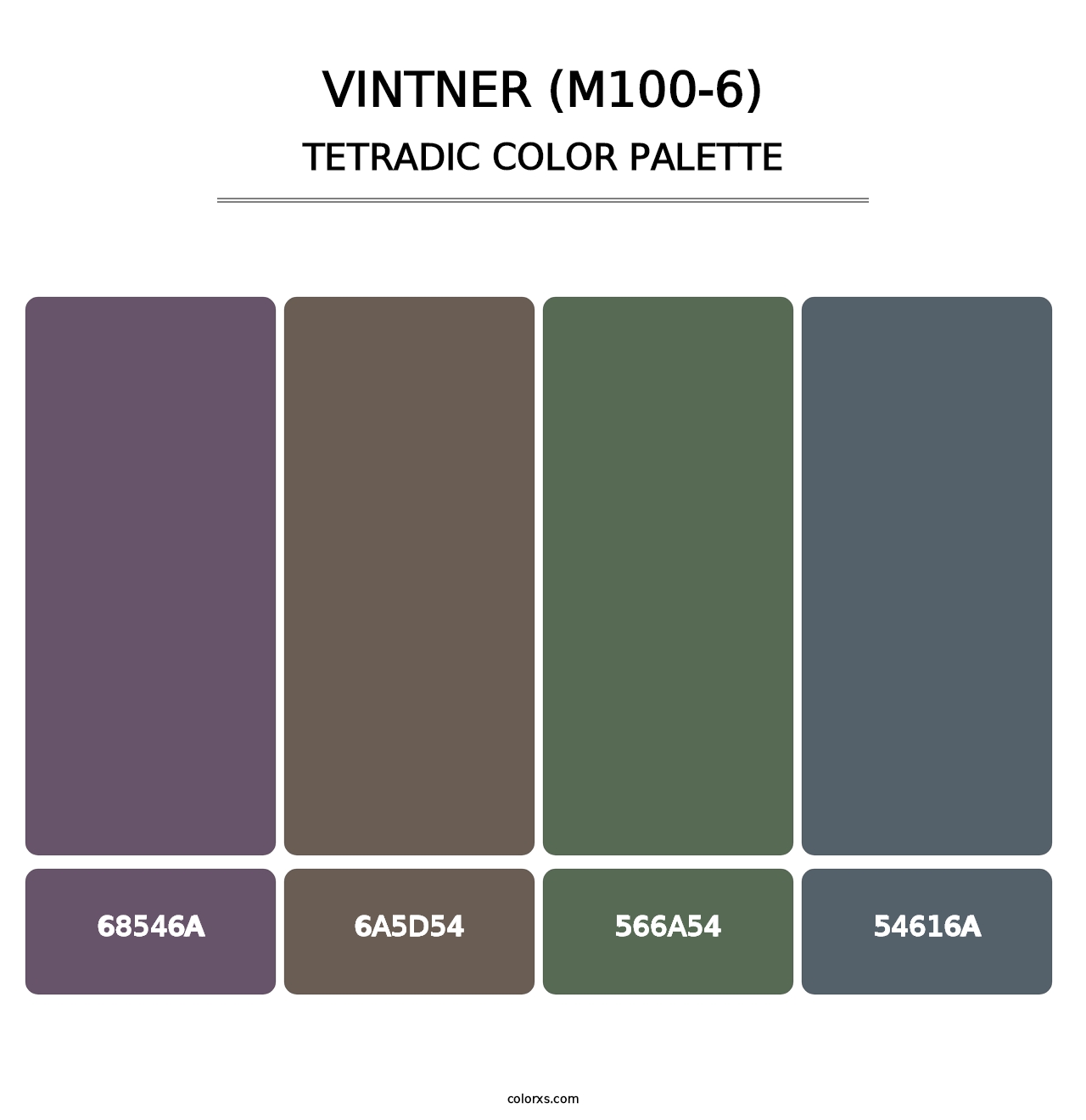 Vintner (M100-6) - Tetradic Color Palette