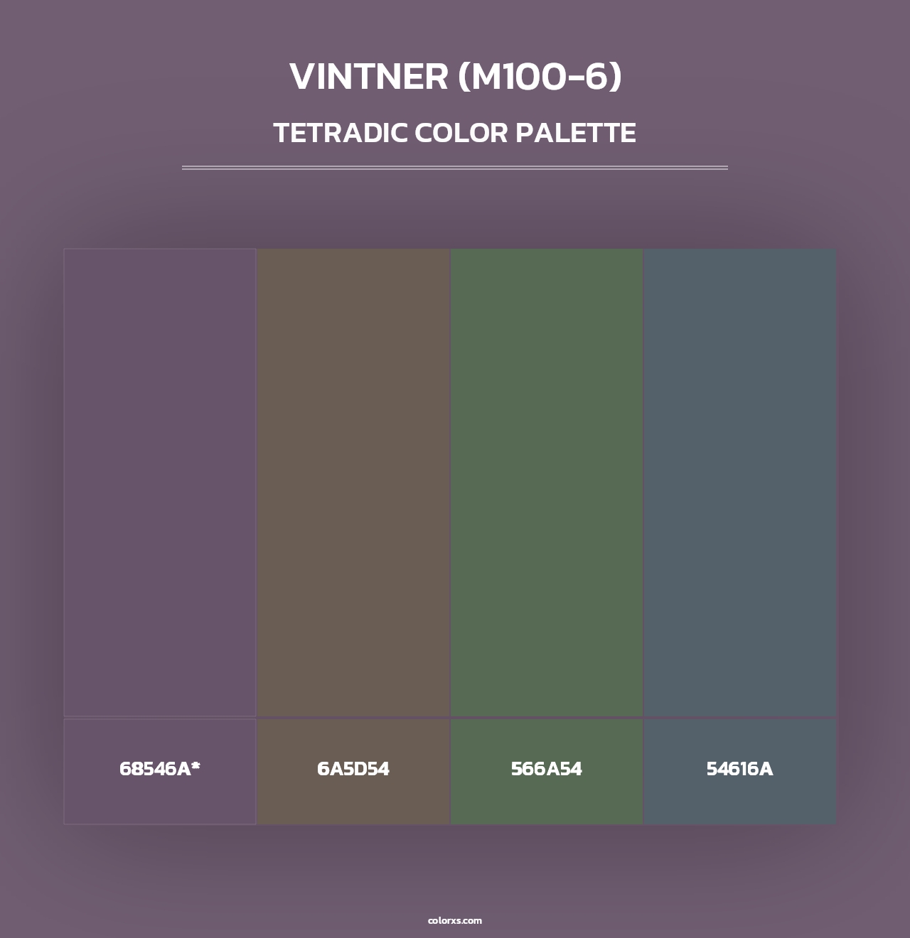 Vintner (M100-6) - Tetradic Color Palette