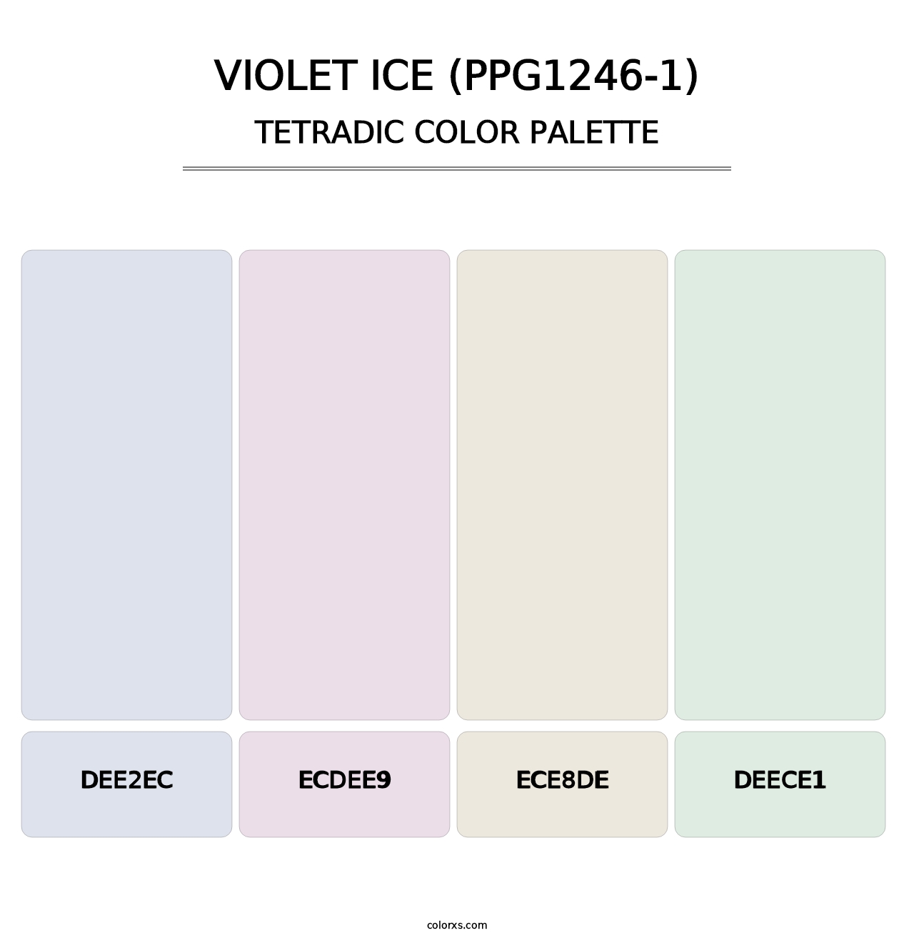 Violet Ice (PPG1246-1) - Tetradic Color Palette