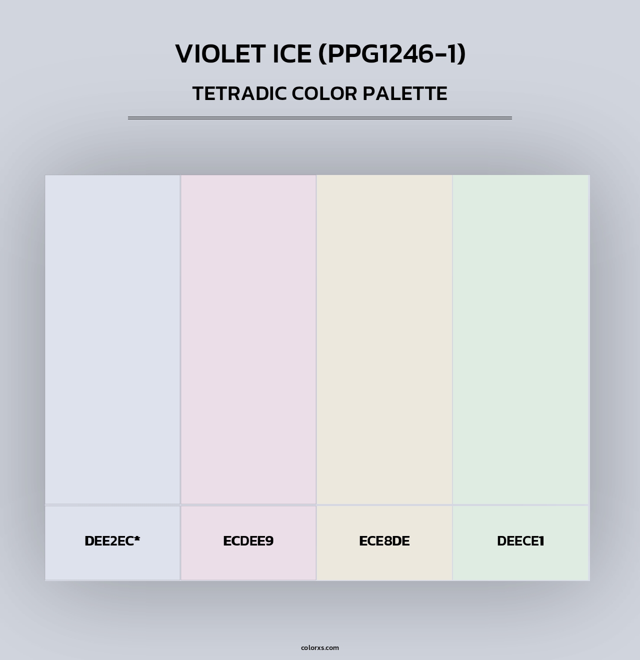 Violet Ice (PPG1246-1) - Tetradic Color Palette