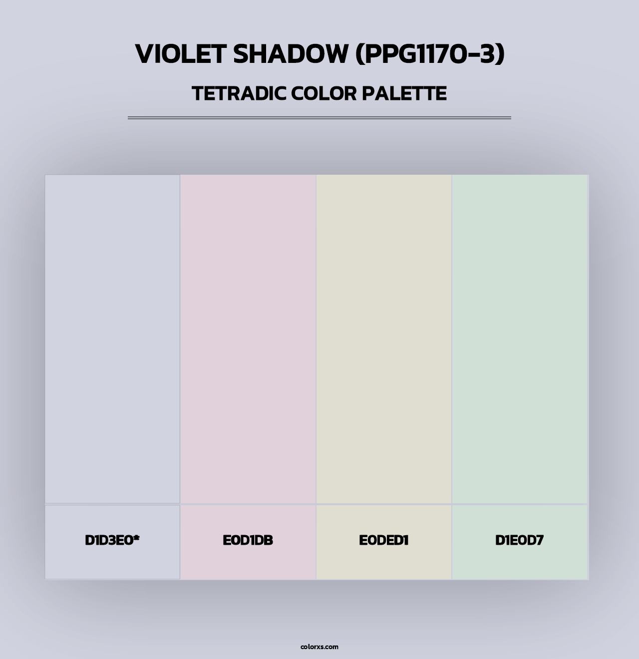 Violet Shadow (PPG1170-3) - Tetradic Color Palette