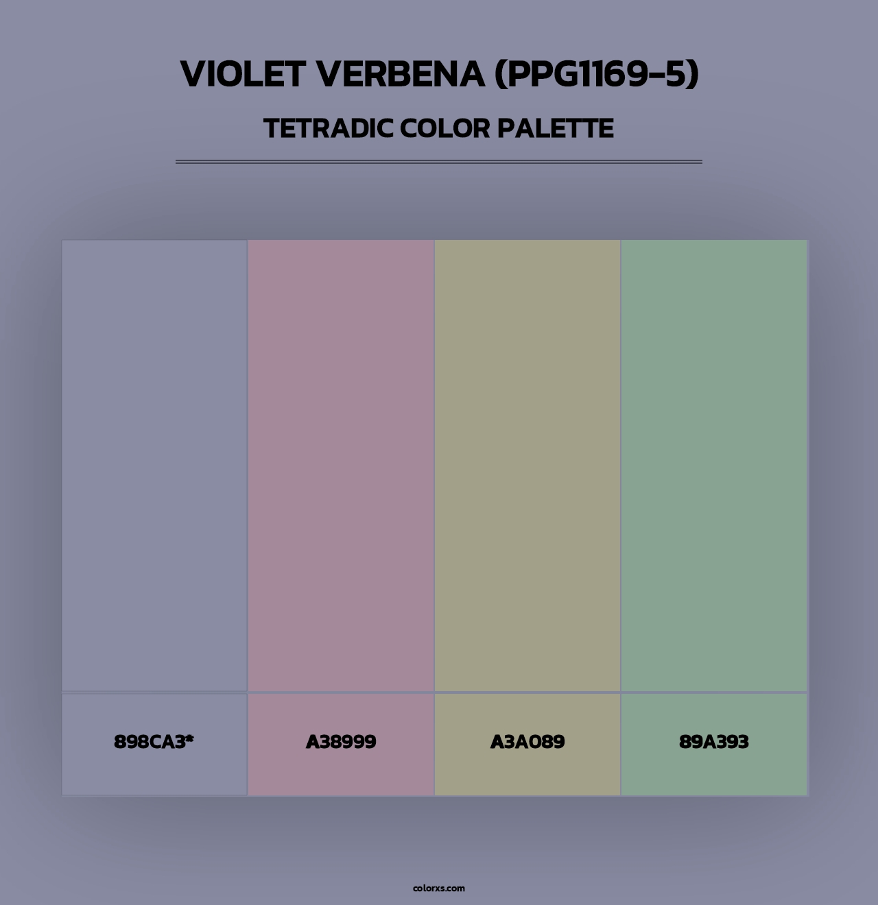 Violet Verbena (PPG1169-5) - Tetradic Color Palette