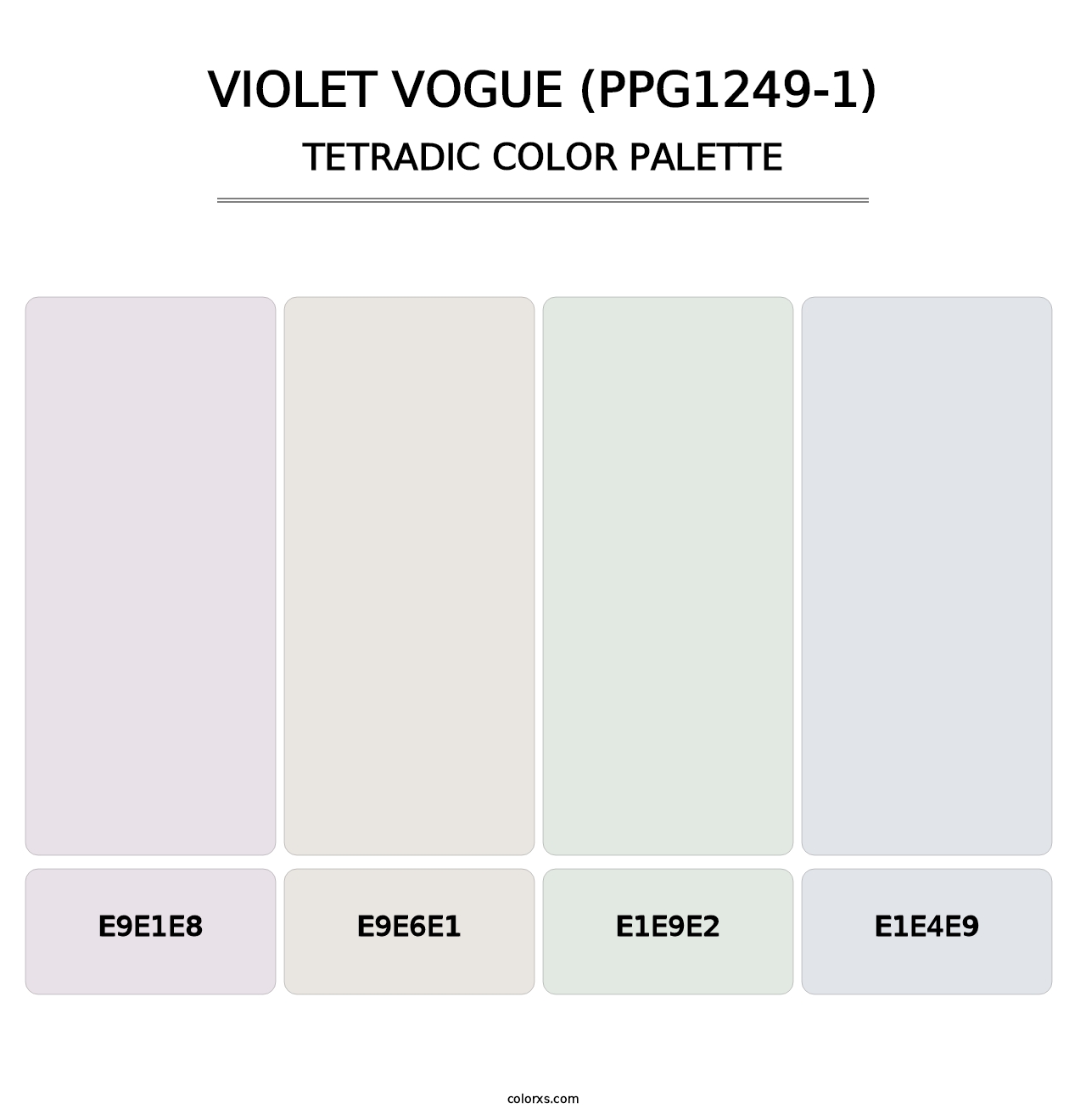 Violet Vogue (PPG1249-1) - Tetradic Color Palette