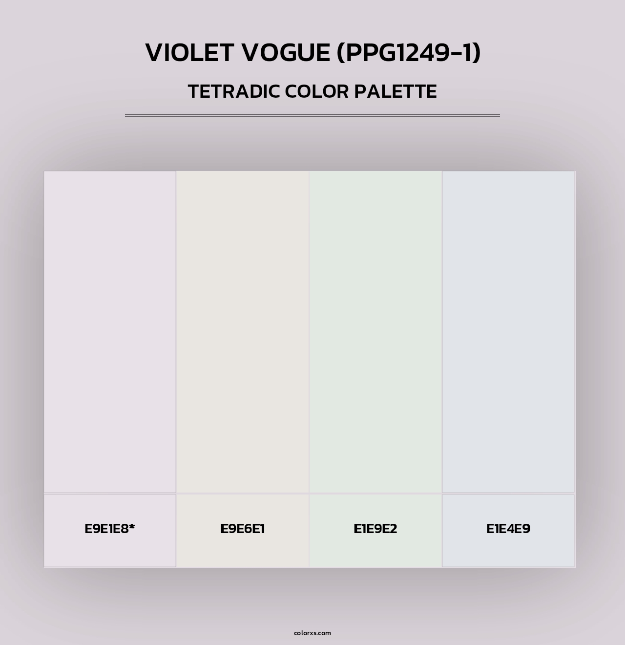 Violet Vogue (PPG1249-1) - Tetradic Color Palette