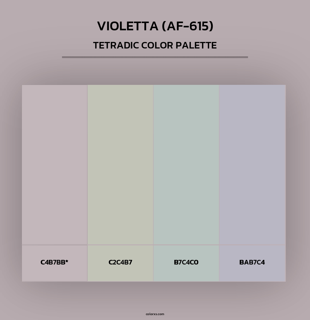 Violetta (AF-615) - Tetradic Color Palette