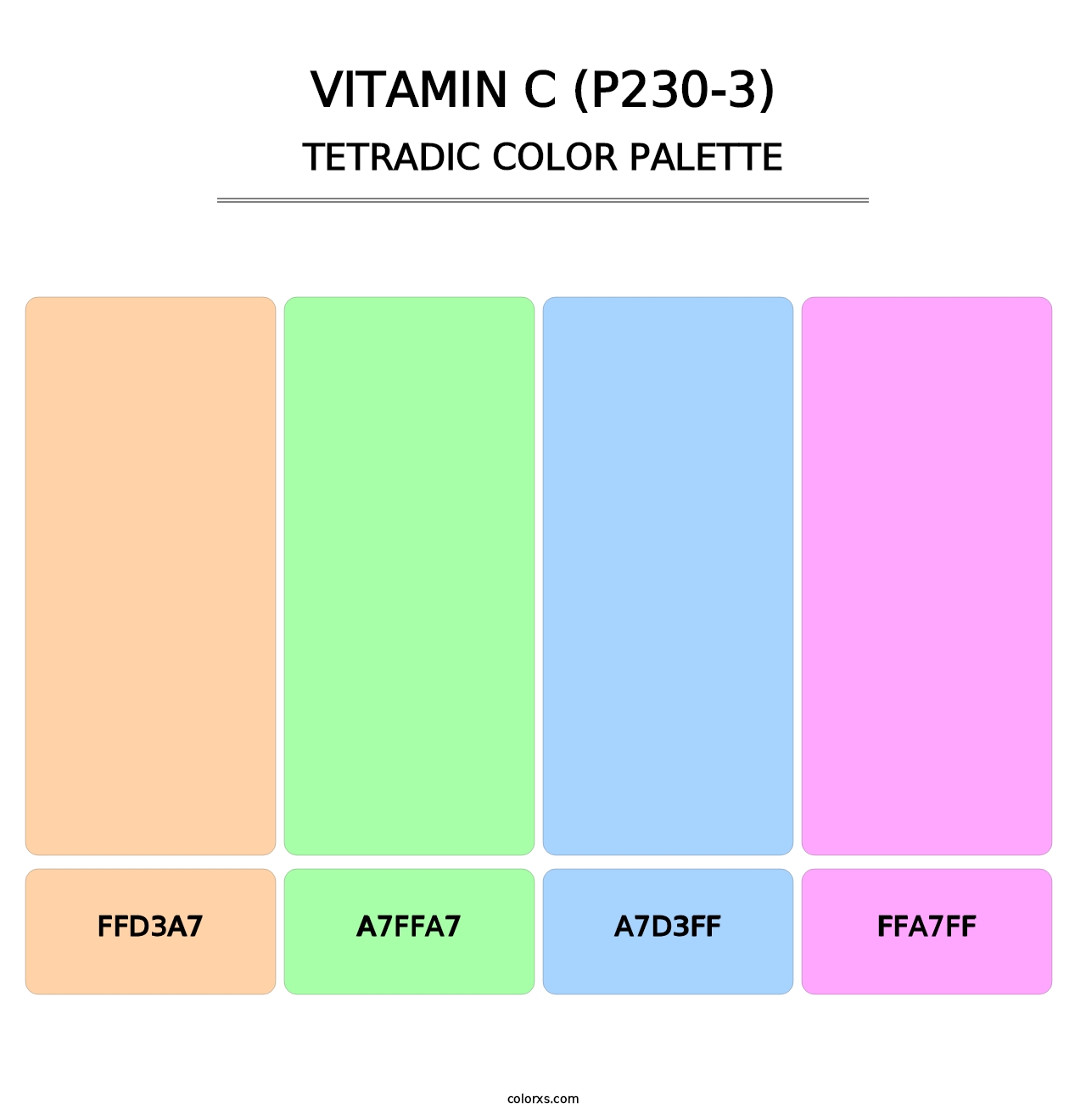 Vitamin C (P230-3) - Tetradic Color Palette