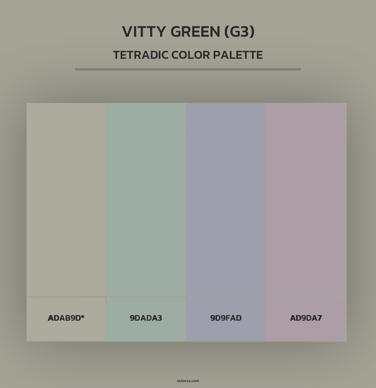 Vitty Green (G3) - Tetradic Color Palette