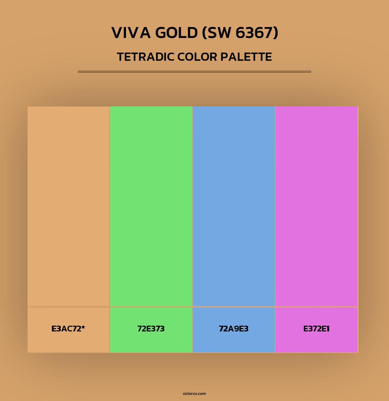 Viva Gold (SW 6367) - Tetradic Color Palette