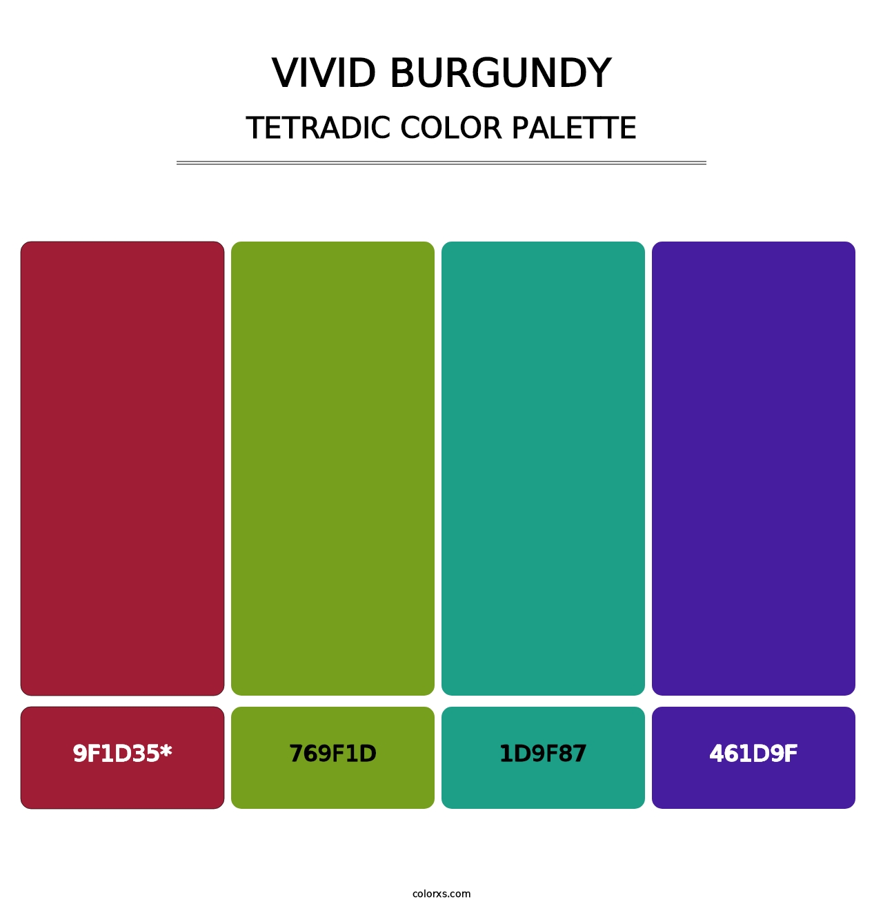Vivid Burgundy - Tetradic Color Palette