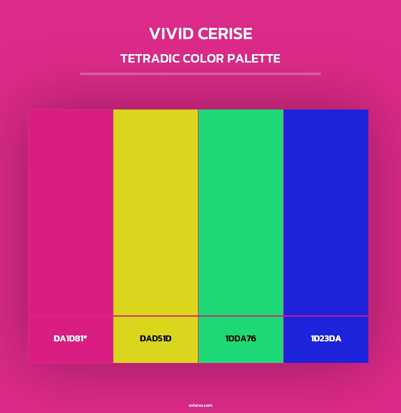 Vivid Cerise - Tetradic Color Palette