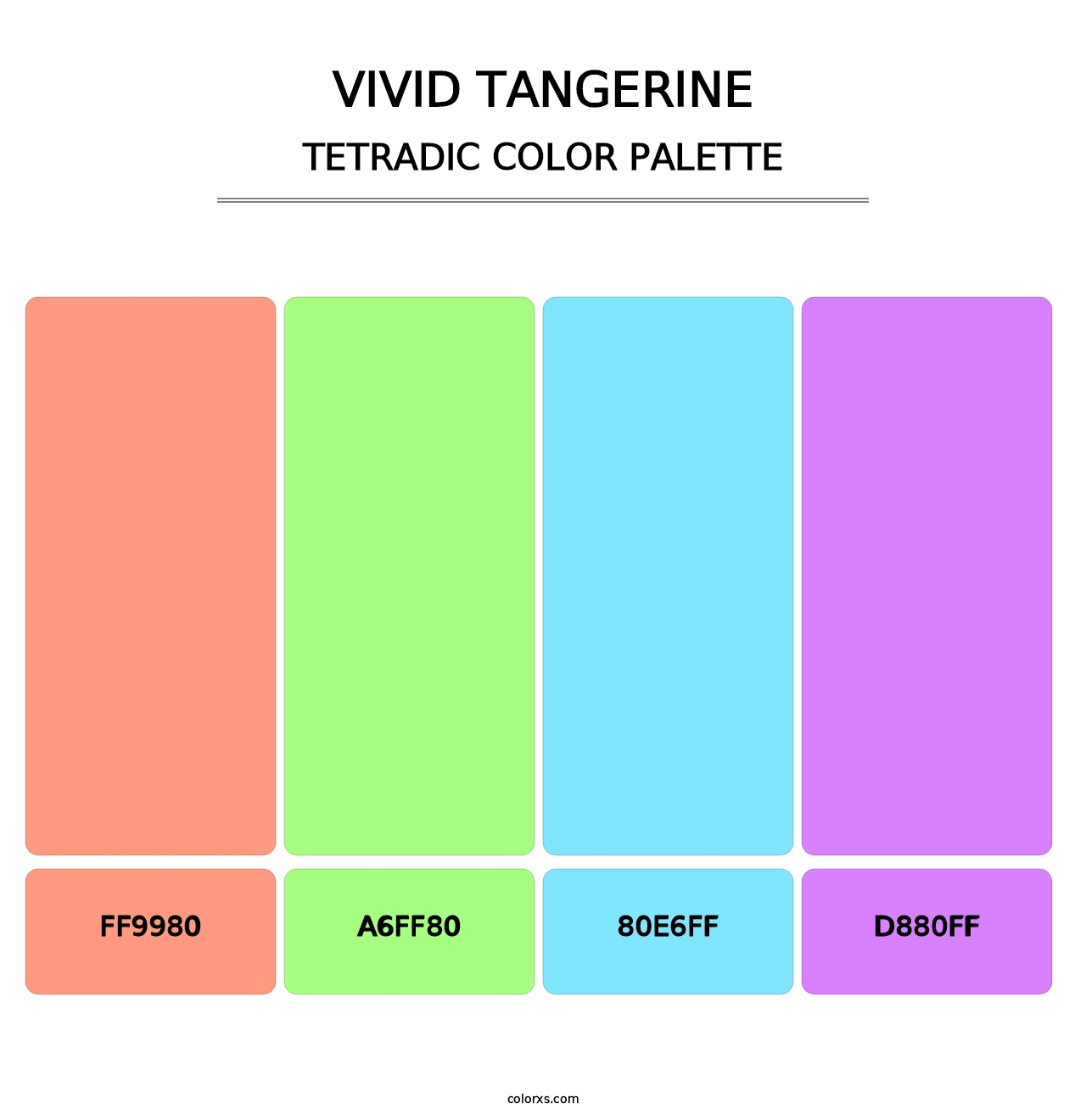 Vivid Tangerine - Tetradic Color Palette