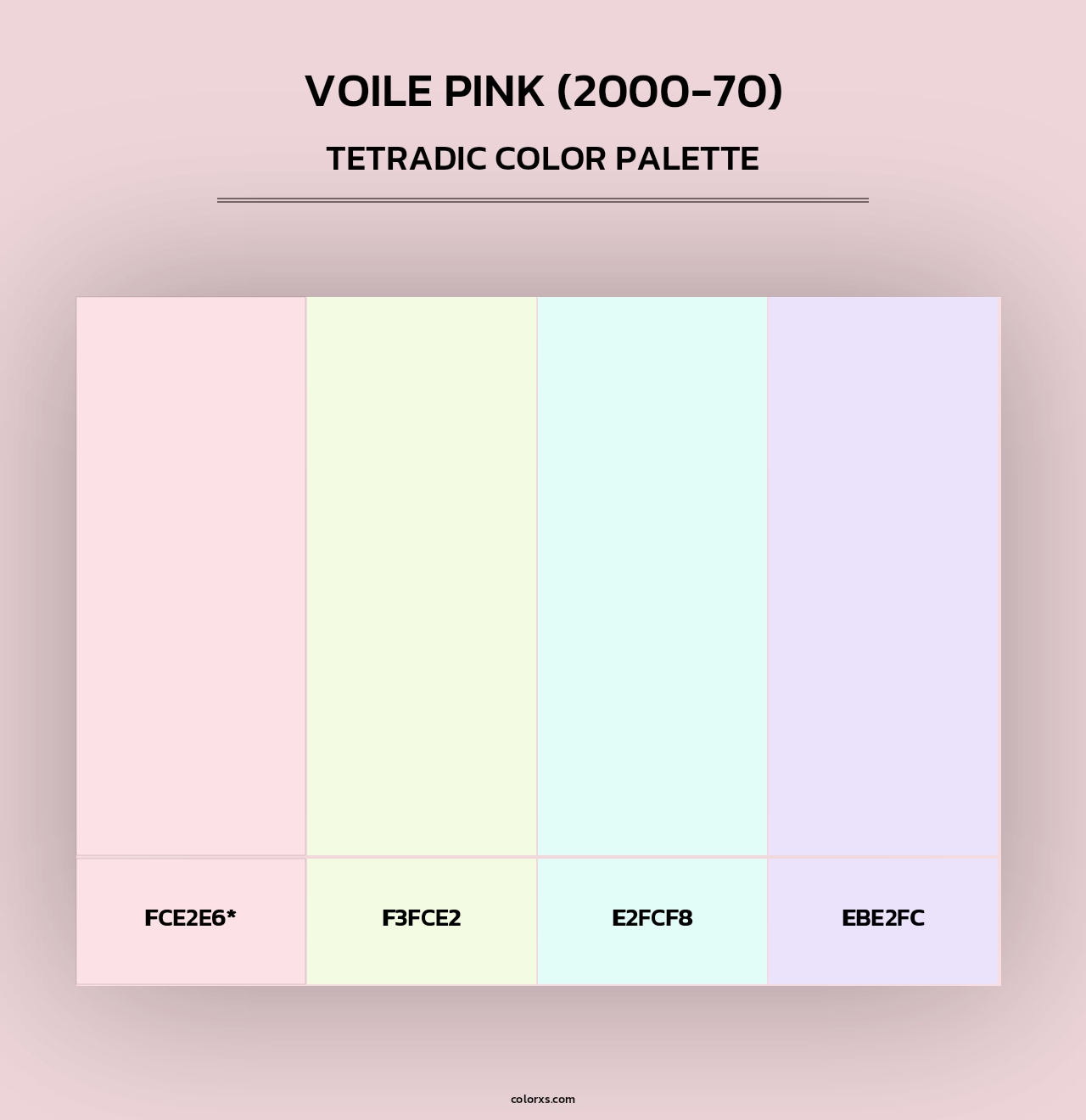 Voile Pink (2000-70) - Tetradic Color Palette