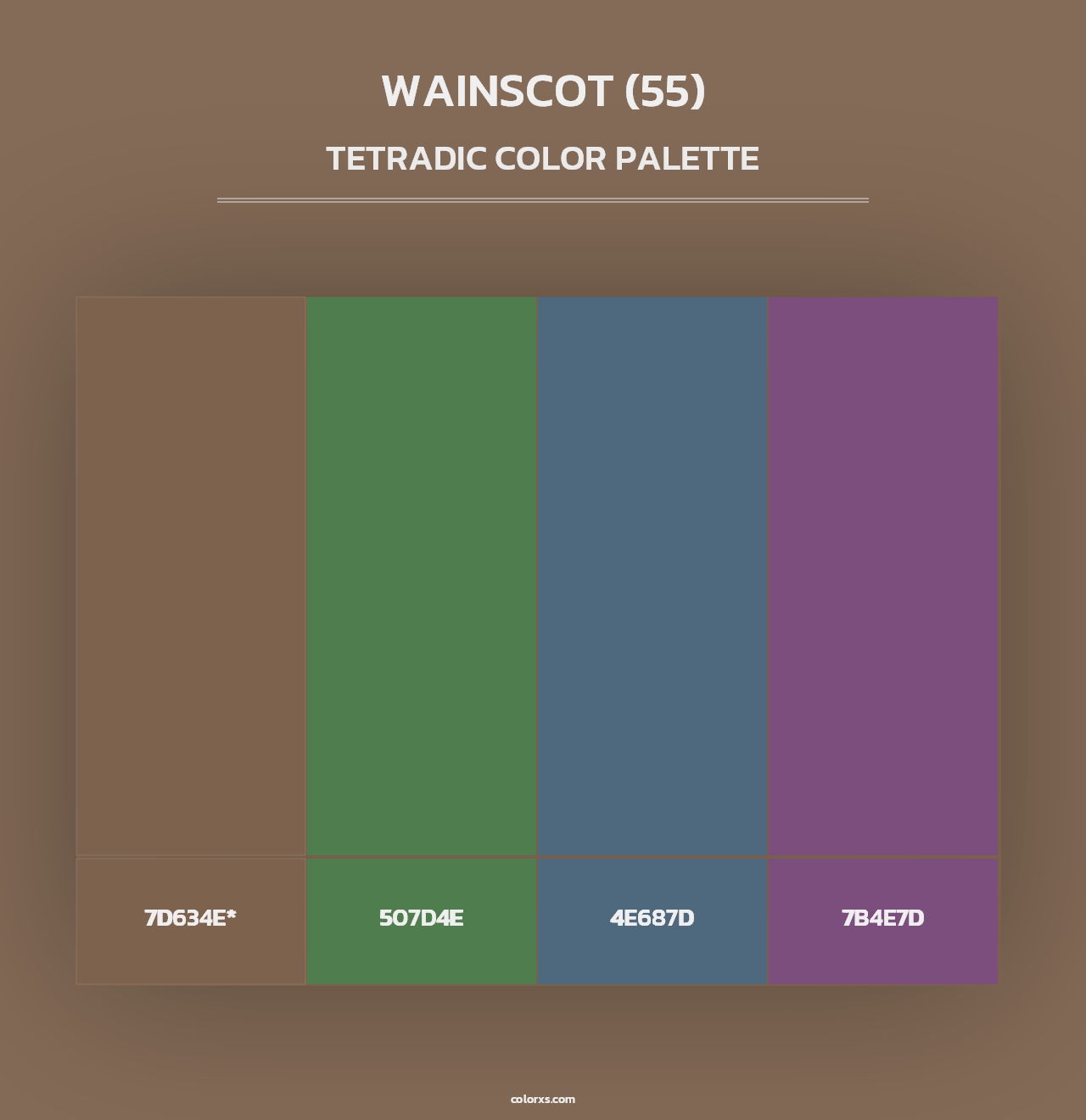 Wainscot (55) - Tetradic Color Palette