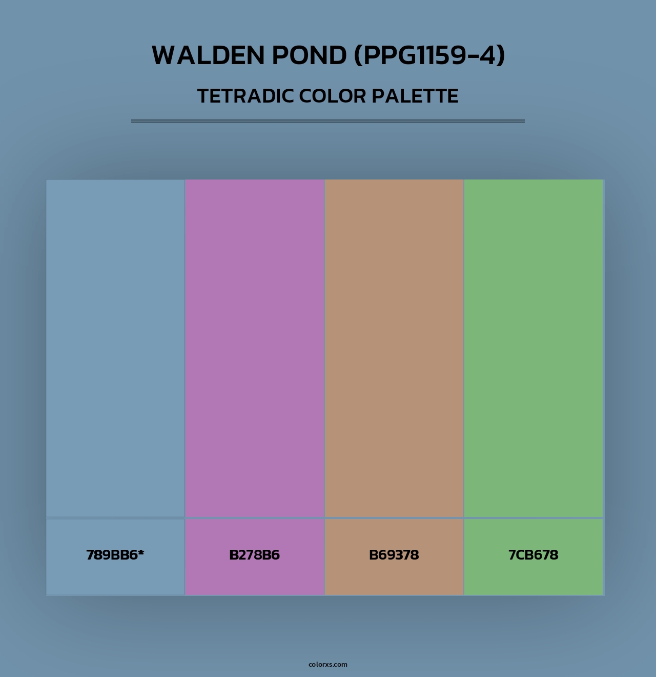 Walden Pond (PPG1159-4) - Tetradic Color Palette