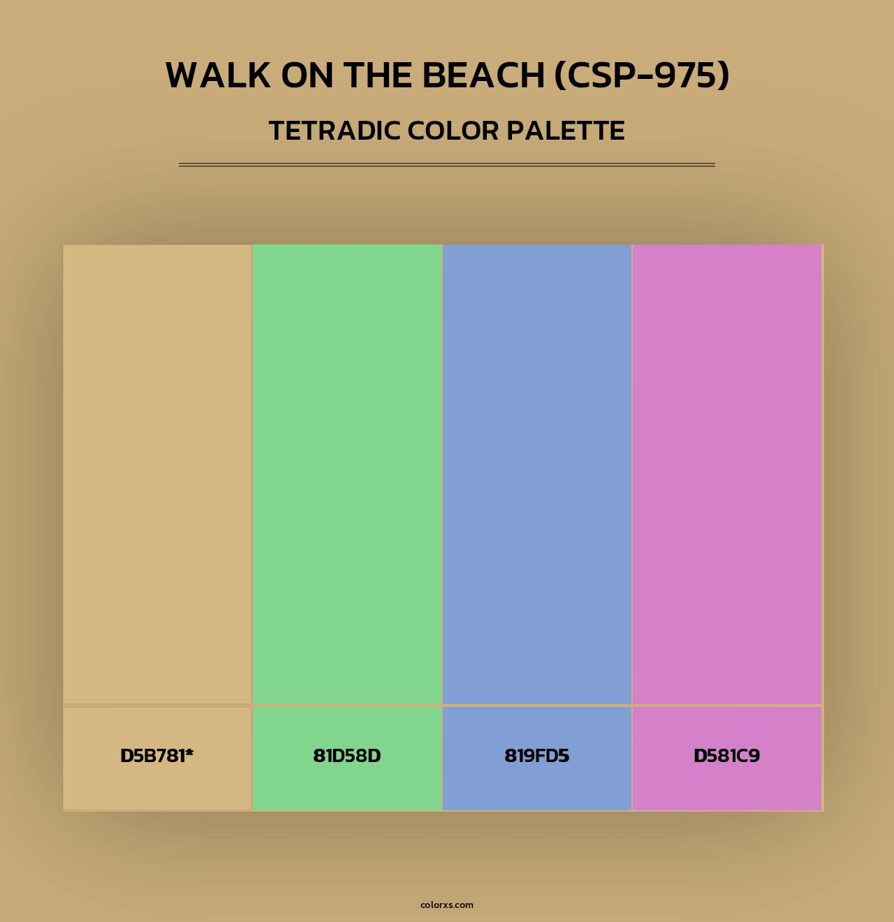 Walk on the Beach (CSP-975) - Tetradic Color Palette