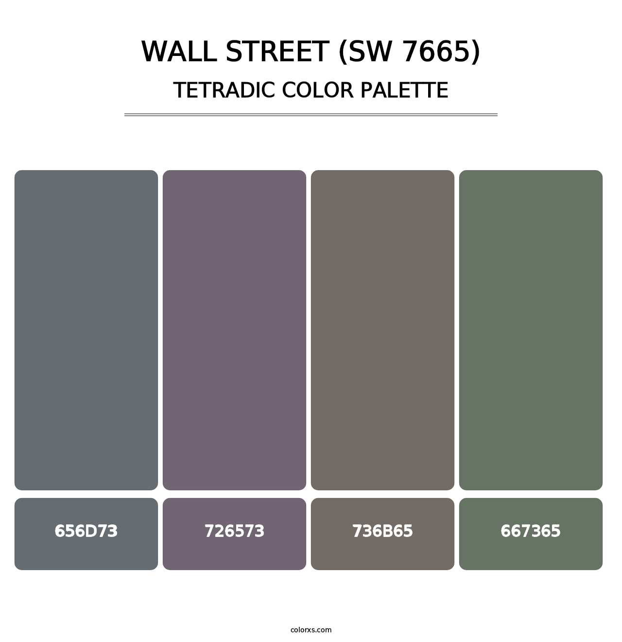 Wall Street (SW 7665) - Tetradic Color Palette