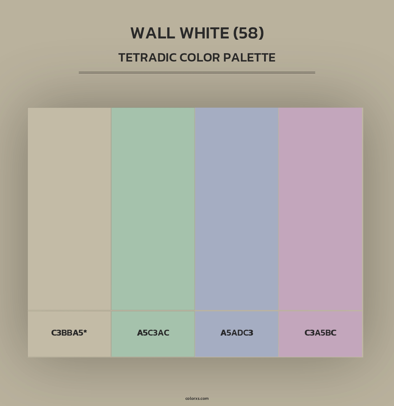Wall White (58) - Tetradic Color Palette