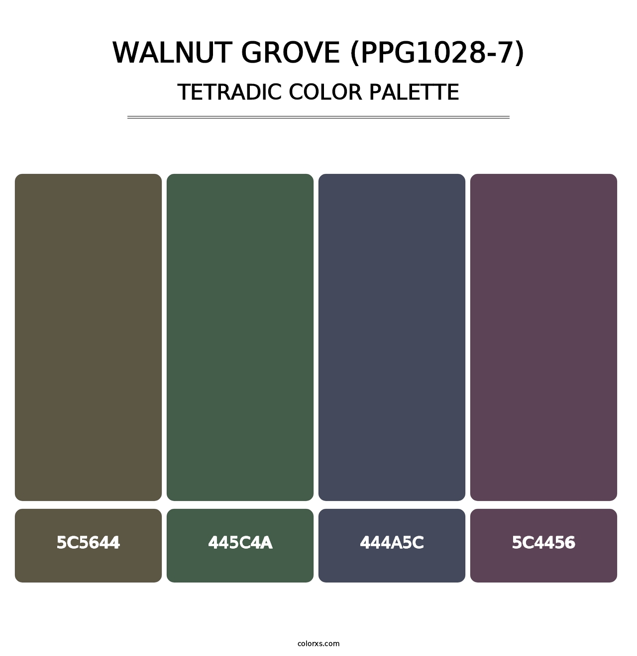 Walnut Grove (PPG1028-7) - Tetradic Color Palette