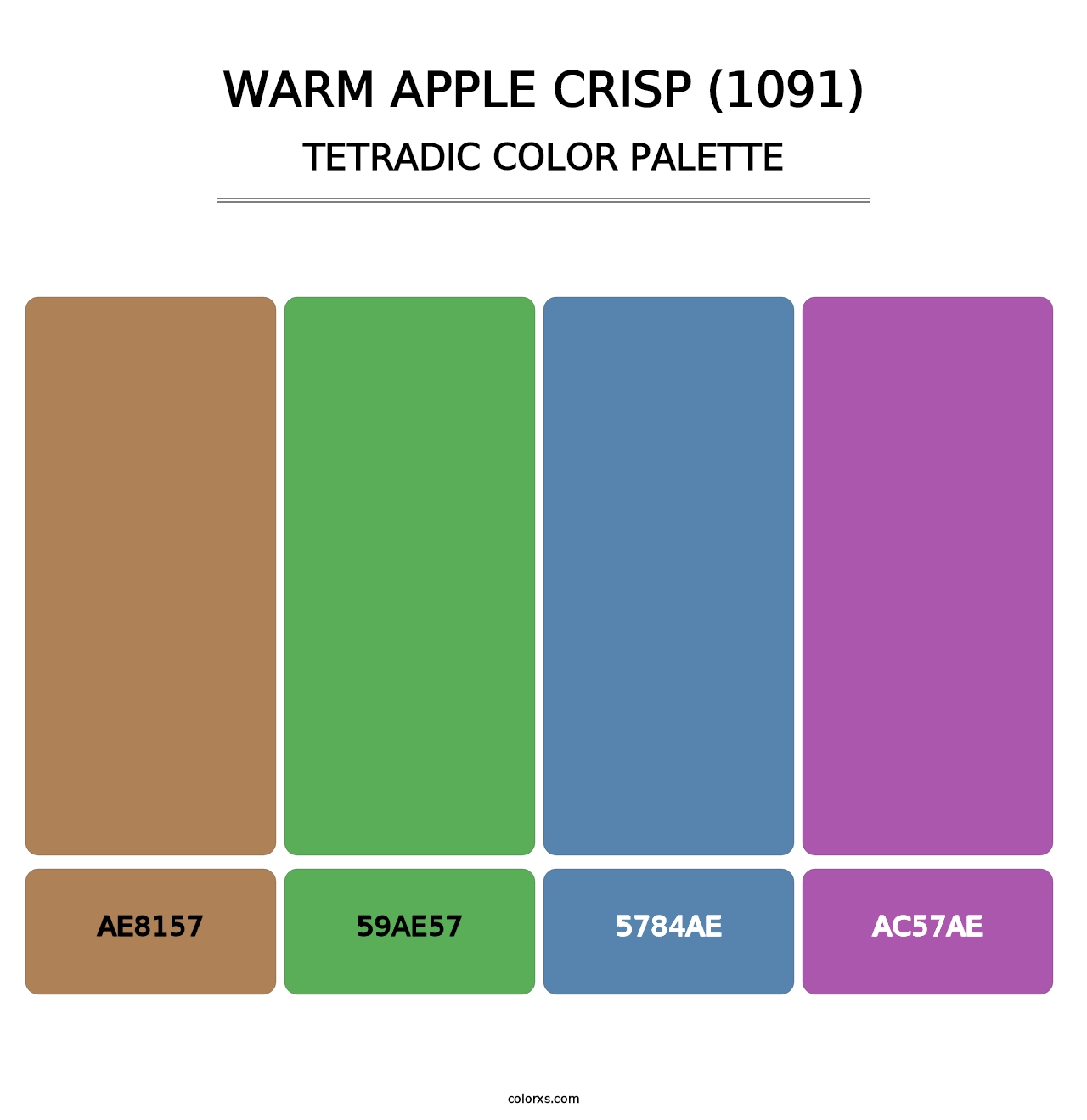 Warm Apple Crisp (1091) - Tetradic Color Palette