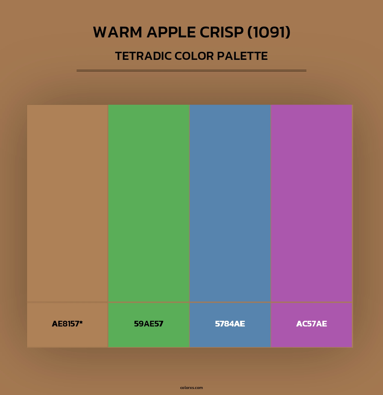 Warm Apple Crisp (1091) - Tetradic Color Palette