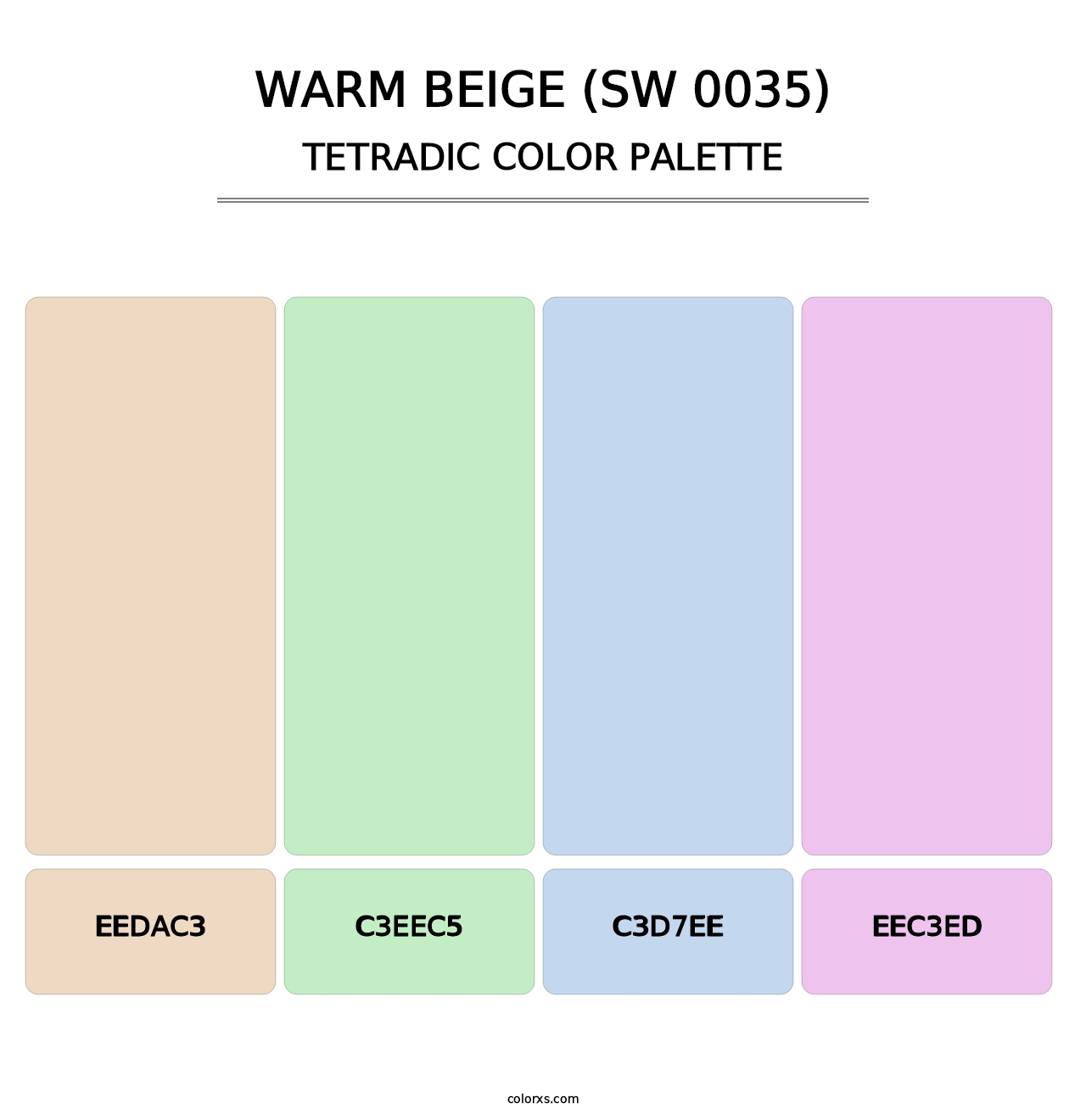 Warm Beige (SW 0035) - Tetradic Color Palette