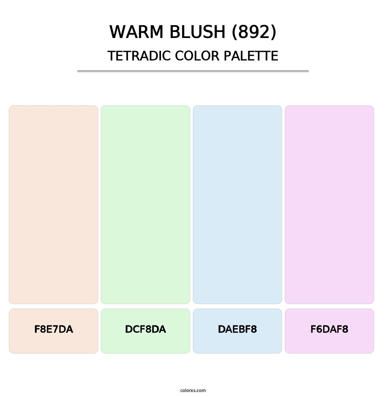 Warm Blush (892) - Tetradic Color Palette