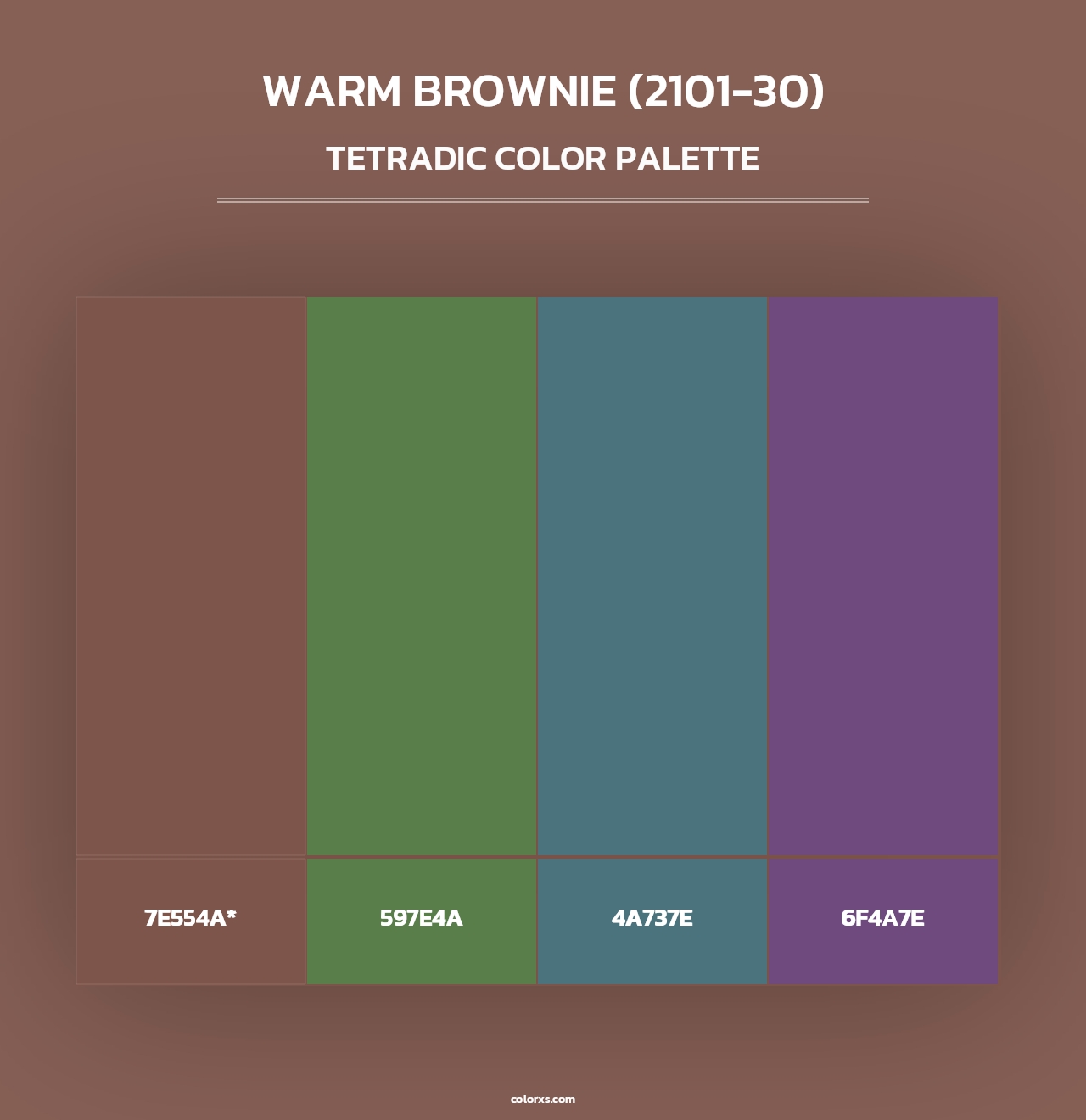 Warm Brownie (2101-30) - Tetradic Color Palette