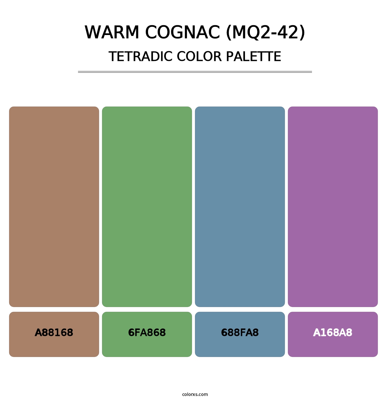 Warm Cognac (MQ2-42) - Tetradic Color Palette