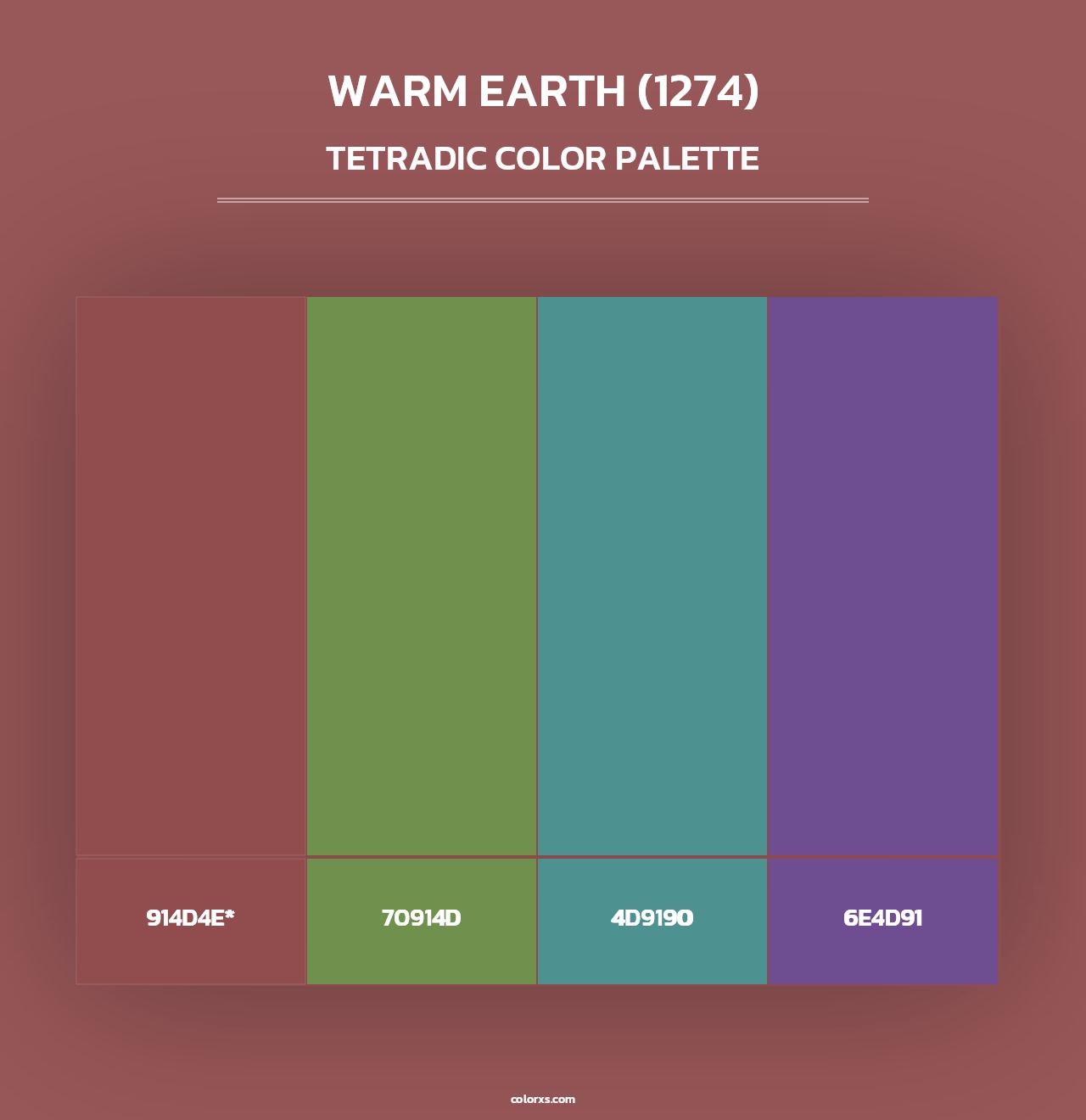 Warm Earth (1274) - Tetradic Color Palette