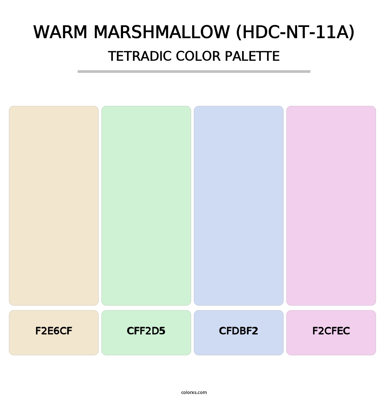 Warm Marshmallow (HDC-NT-11A) - Tetradic Color Palette