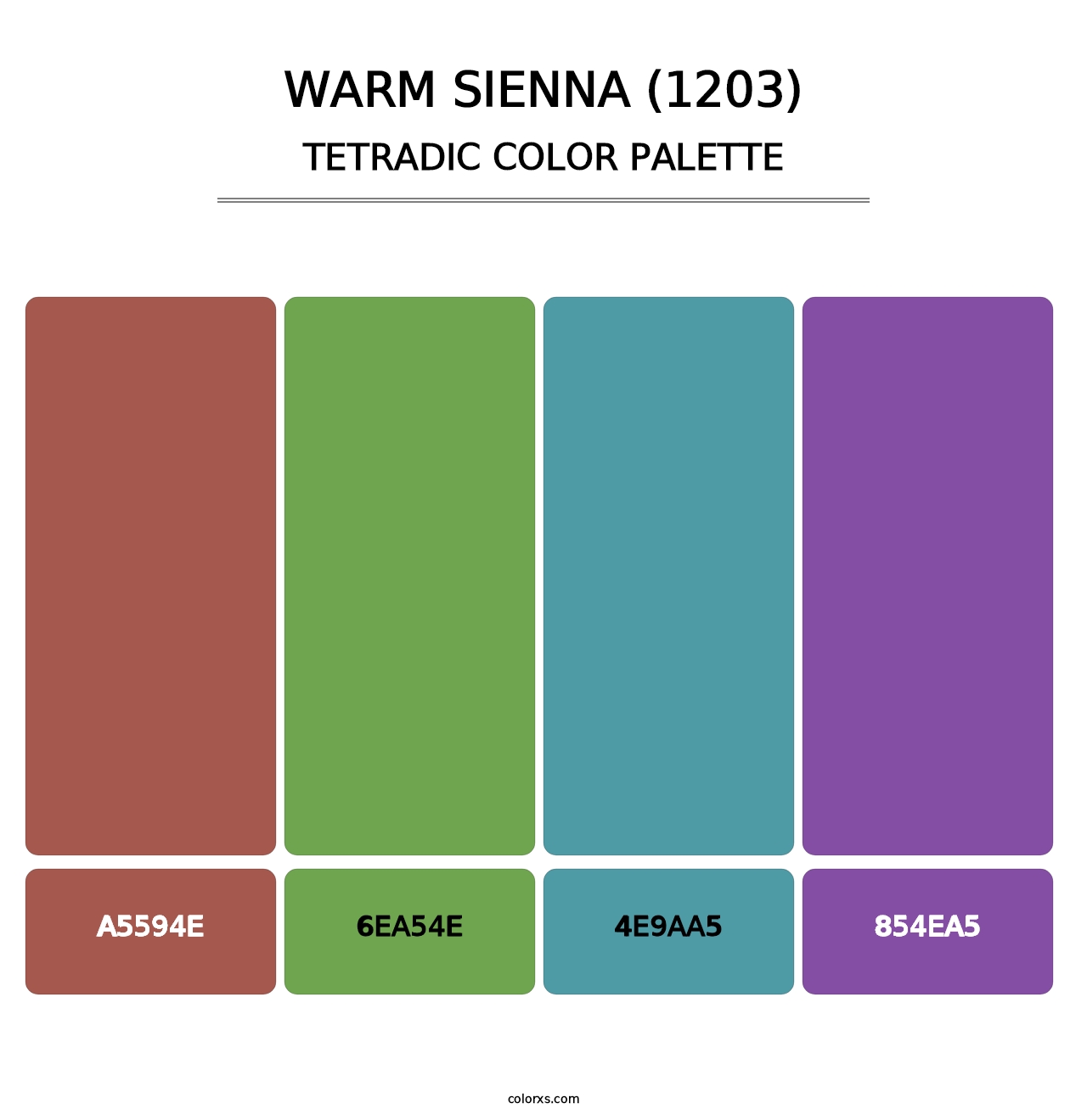 Warm Sienna (1203) - Tetradic Color Palette