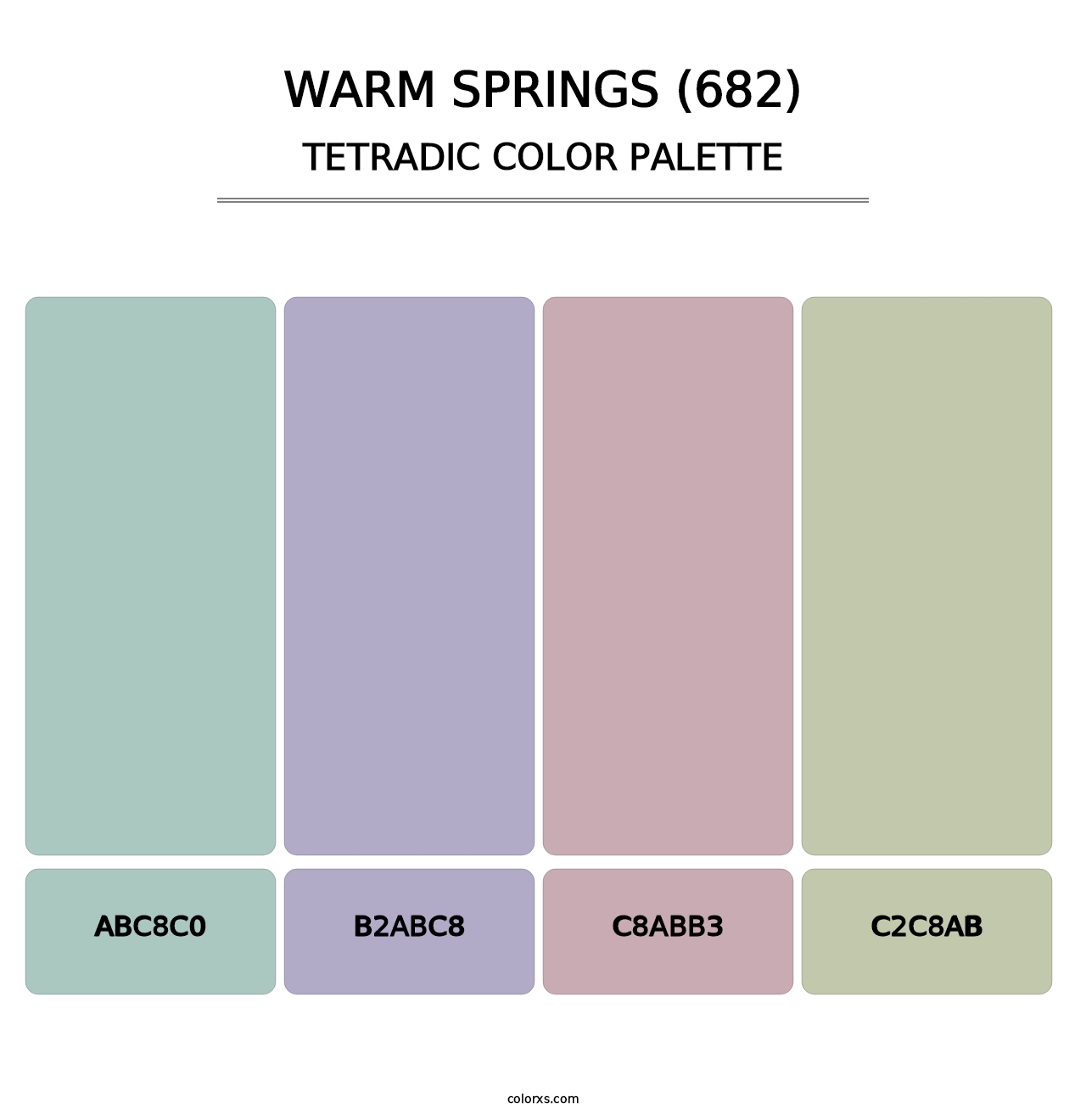 Warm Springs (682) - Tetradic Color Palette