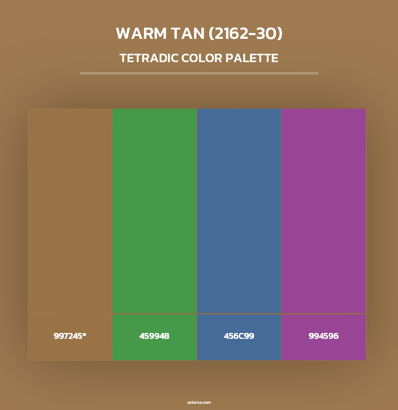 Warm Tan (2162-30) - Tetradic Color Palette
