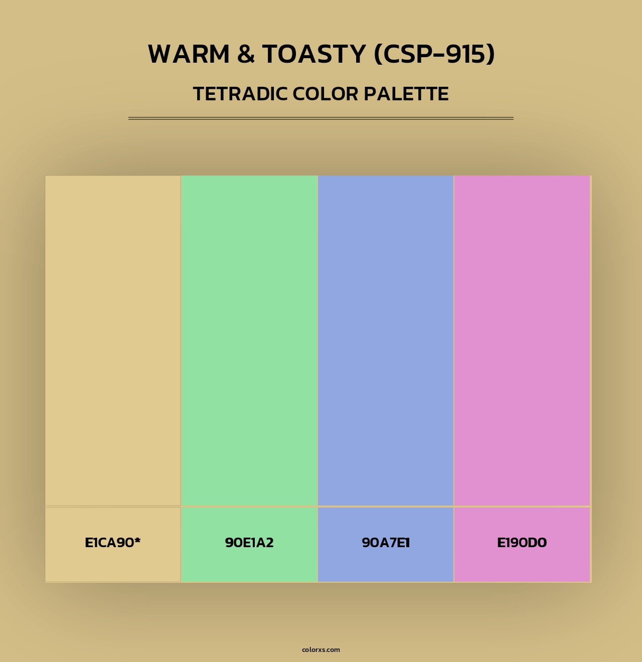Warm & Toasty (CSP-915) - Tetradic Color Palette