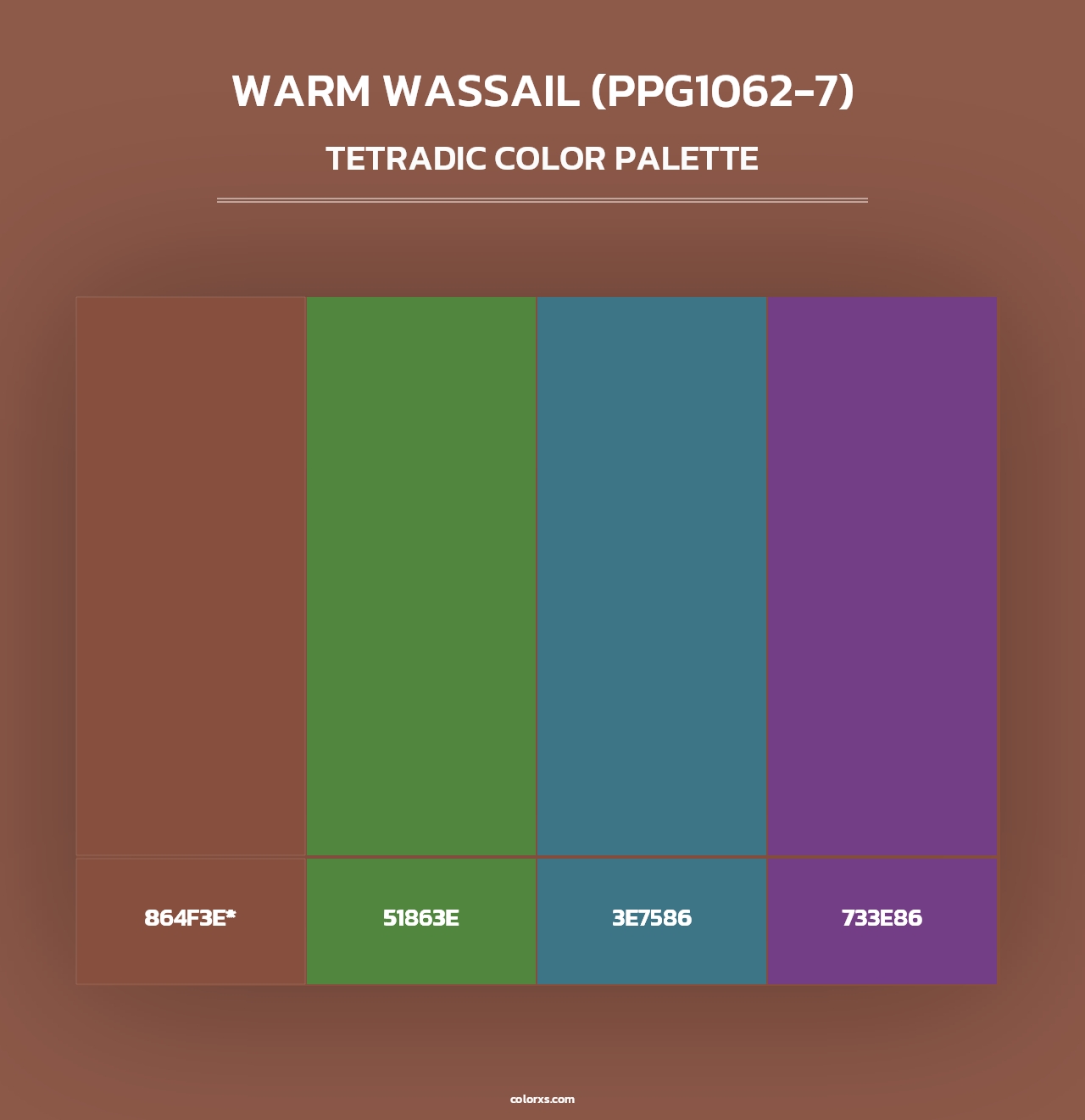 Warm Wassail (PPG1062-7) - Tetradic Color Palette
