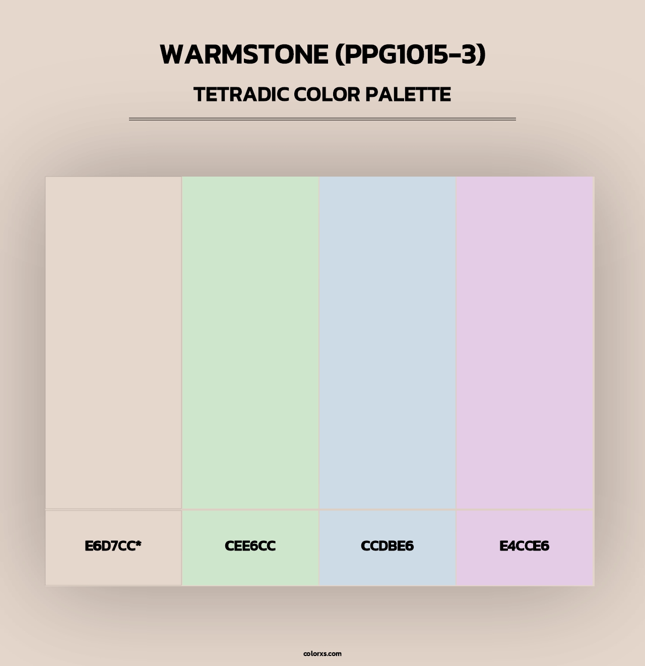 Warmstone (PPG1015-3) - Tetradic Color Palette