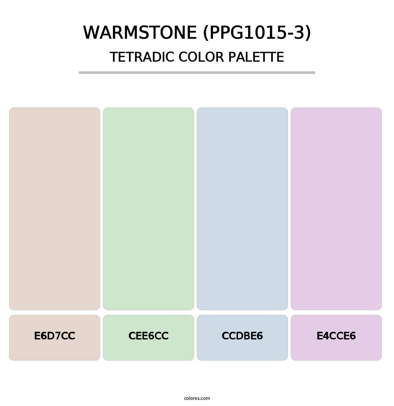 Warmstone (PPG1015-3) - Tetradic Color Palette