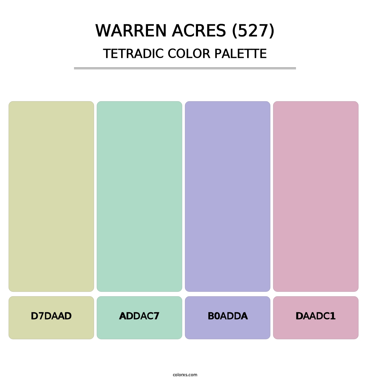 Warren Acres (527) - Tetradic Color Palette