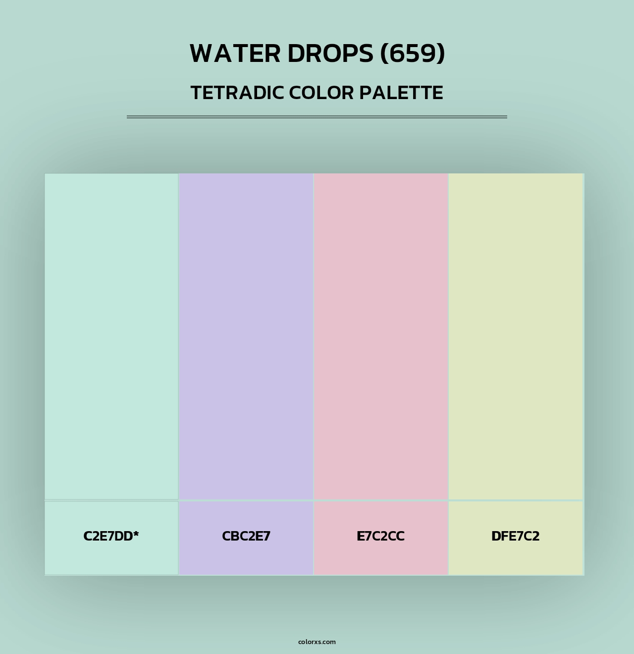 Water Drops (659) - Tetradic Color Palette