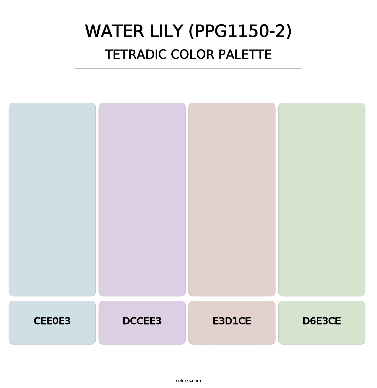 Water Lily (PPG1150-2) - Tetradic Color Palette