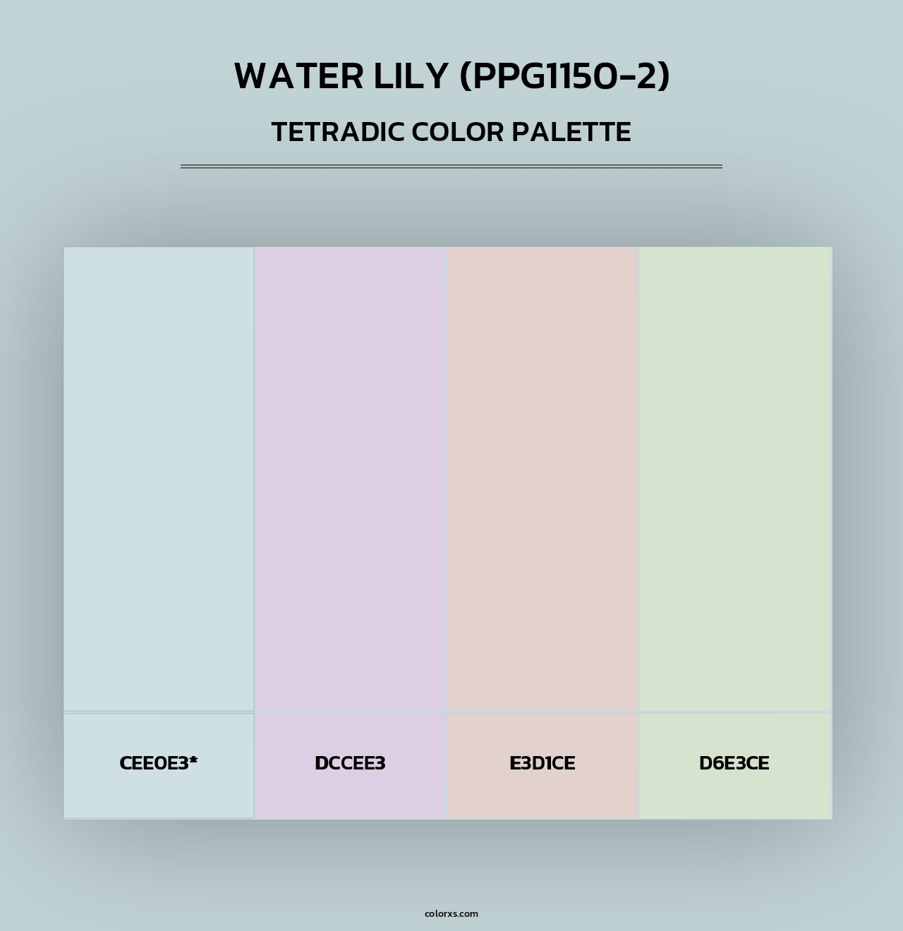 Water Lily (PPG1150-2) - Tetradic Color Palette