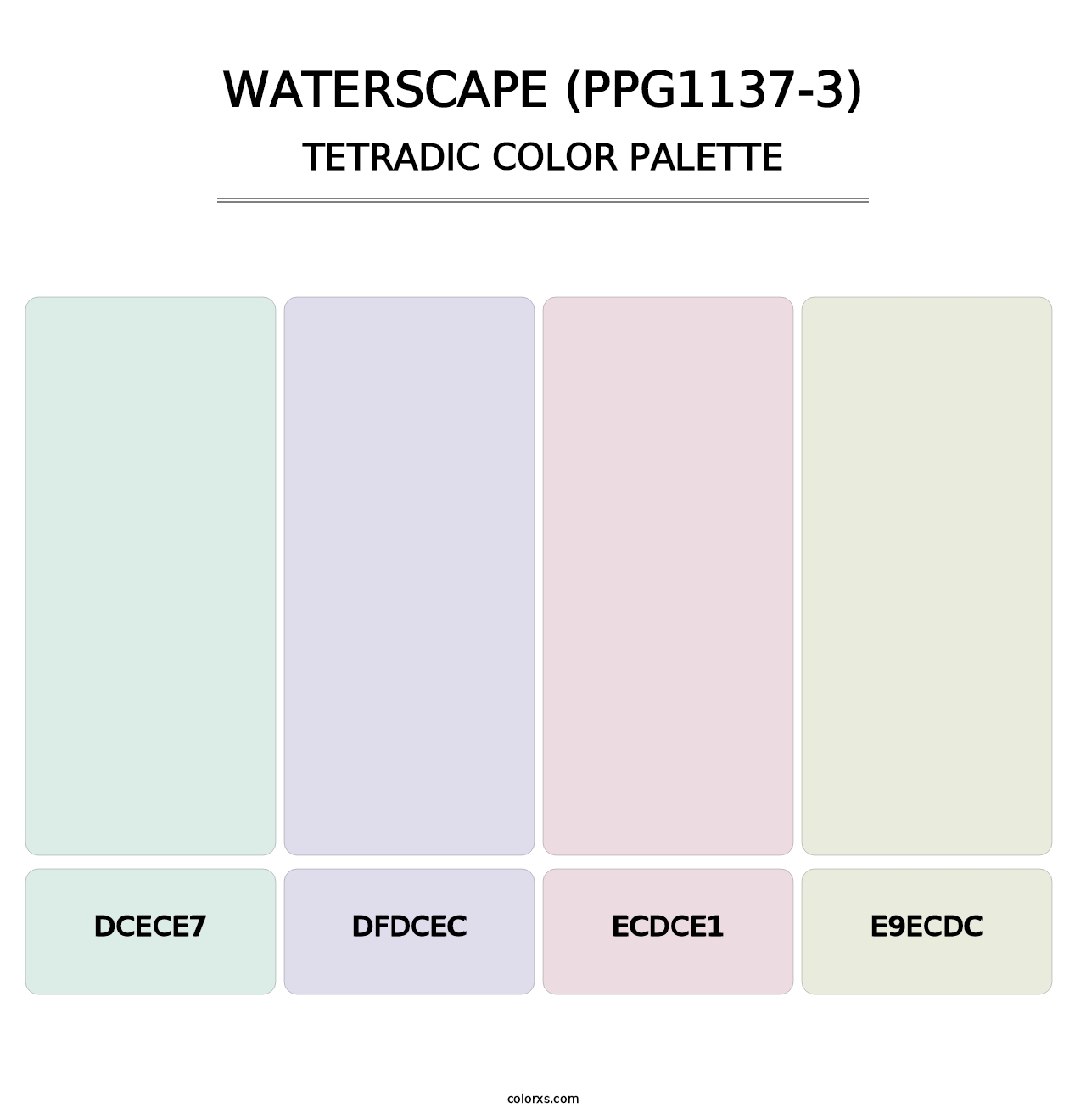 Waterscape (PPG1137-3) - Tetradic Color Palette