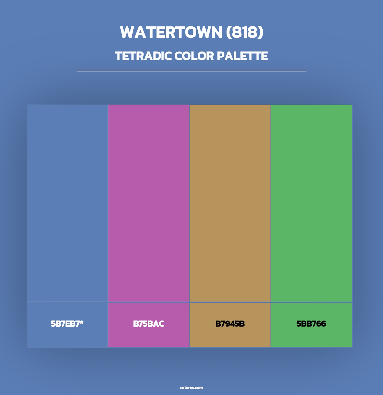 Watertown (818) - Tetradic Color Palette