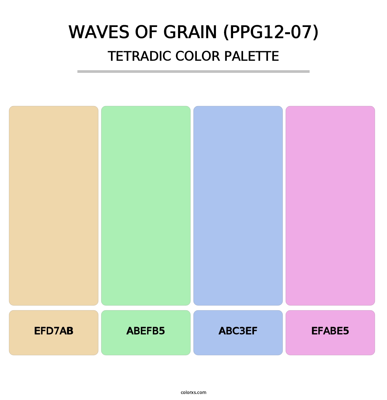 Waves Of Grain (PPG12-07) - Tetradic Color Palette
