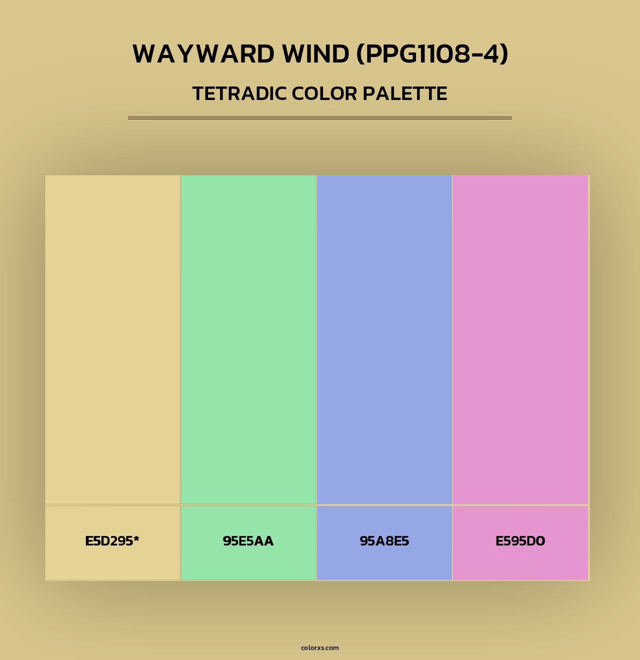 Wayward Wind (PPG1108-4) - Tetradic Color Palette
