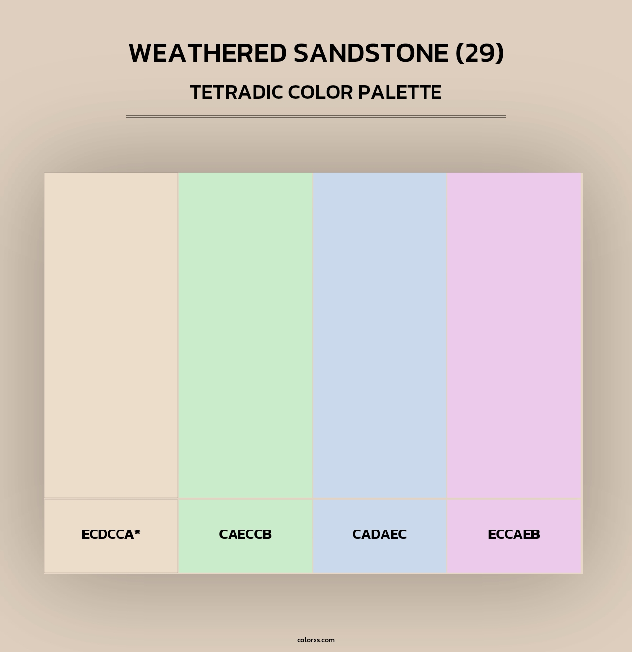 Weathered Sandstone (29) - Tetradic Color Palette